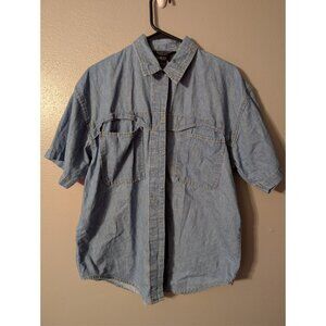 ​Mint Shop Vintage 90s Denim Shirt Women's M Light Wash Cotton